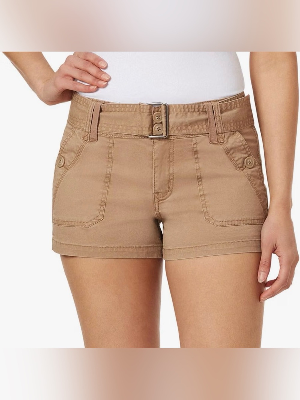 Wallflower Women's Brown Cargo Shorts